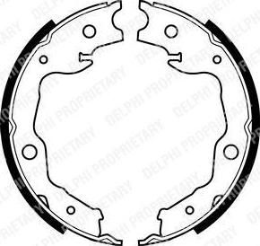 DELPHI Комплект тормозных колодок, стояночная тормозная система (LS1999)