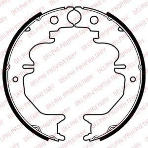 Delphi LS2053 комплект тормозных колодок, стояночная тормозная с на TOYOTA LAND CRUISER (LJ12_, KZJ12_, TRJ12_, KDJ12_, GRJ12_)