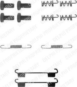 DELPHI Ремкомплект торм. колодок MB W201/W168/W169/W202/W124/W210/W140/VITO -12 бараб. (LY1104)