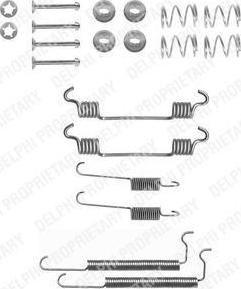 DELPHI Комплект монтажный барабанных тормозных колодок OPEL Astra F/Corsa B/Corsa C/Tigra A (LY1133)