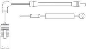 Delphi LZ0157 контрольный контакт, контроль слоя тормозных колод на X5 (E53)