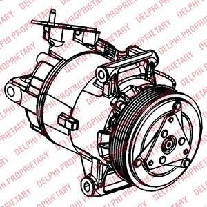 DELPHI Компрессор кондиционера NISSAN QASHQAI 2.0 07- (TSP0155927)