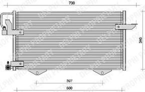 Delphi TSP0225010 конденсатор, кондиционер на AUDI 80 Avant (8C, B4)