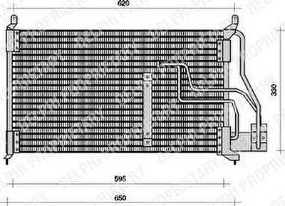 Delphi TSP0225048 конденсатор, кондиционер на OPEL VECTRA A (86_, 87_)