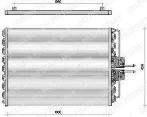 Delphi TSP0225061 конденсатор, кондиционер на RENAULT LAGUNA I (B56_, 556_)