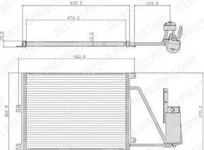 Delphi TSP0225105 конденсатор, кондиционер на OPEL VECTRA B (36_)