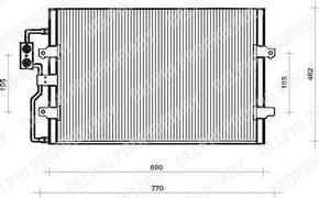 Delphi TSP0225110 конденсатор, кондиционер на FIAT ULYSSE (220)