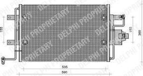 DELPHI Радиатор кондиционера Golf IV 98 => A3 96 => Octavia 96 => (TSP0225113)