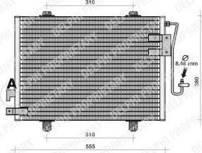 Delphi TSP0225131 конденсатор, кондиционер на RENAULT CLIO II (BB0/1/2_, CB0/1/2_)