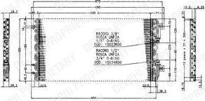Delphi TSP0225166 конденсатор, кондиционер на FIAT CROMA (154)
