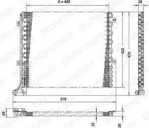 Delphi TSP0225167 конденсатор, кондиционер на FIAT CROMA (154)