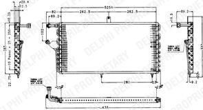 Delphi TSP0225174 конденсатор, кондиционер на PEUGEOT 205 I (741A/C)