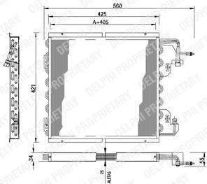 Delphi TSP0225178 конденсатор, кондиционер на RENAULT CLIO I (B/C57_, 5/357_)