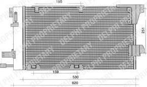 Delphi TSP0225196 конденсатор, кондиционер на OPEL ASTRA G универсал (F35_)