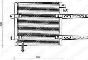 Delphi TSP0225205 конденсатор, кондиционер на VW LUPO (6X1, 6E1)