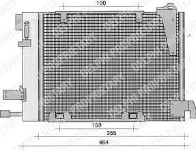 DELPHI Радиатор кондиционера [370x380] (TSP0225221)