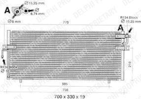 Delphi TSP0225350 конденсатор, кондиционер на NISSAN PRIMERA Traveller (WP11)