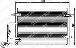 Delphi TSP0225453 конденсатор, кондиционер на SKODA SUPERB (3U4)