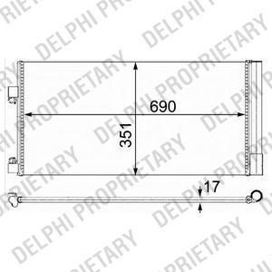 Delphi TSP0225638 конденсатор, кондиционер на RENAULT LAGUNA III Grandtour (KT0/1)