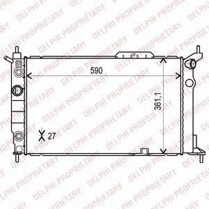 Delphi TSP0524003 радиатор, охлаждение двигателя на OPEL ASTRA F Наклонная задняя часть (53_, 54_, 58_, 59_)