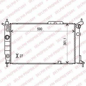 Delphi TSP0524003 радиатор, охлаждение двигателя на OPEL ASTRA F Наклонная задняя часть (53_, 54_, 58_, 59_)