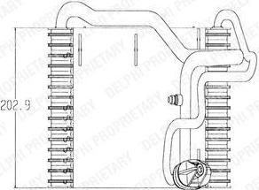 Delphi TSP0525018 испаритель, кондиционер на AUDI 80 Avant (8C, B4)