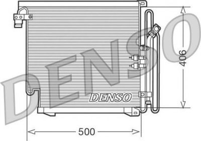 Denso DCN02010 конденсатор, кондиционер на AUDI 80 Avant (8C, B4)