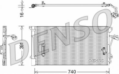 DENSO Радиатор кондиционера DCN02027 (DCN02027)