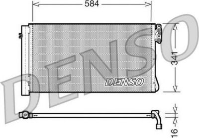 DENSO Конденсор : 1 (E81, E87) 118d/120d/123d 04 - , 3 (E90) 316d/318d/320d/320d xDrive/320xd/325d/330d/330d xDrive/330xd/335d/335i/335i xDrive/335xi 05 - , X1 (E84) sDrive18d/sDrive20d/xDrive18d/xDrive2 (64539206296, DCN05012)