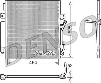 Denso DCN06011 конденсатор, кондиционер на DODGE NITRO