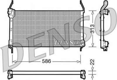 Denso DCN09013 конденсатор, кондиционер на FIAT MAREA Weekend (185)