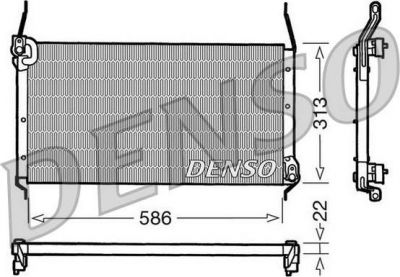 Denso DCN09017 конденсатор, кондиционер на FIAT BRAVA (182)