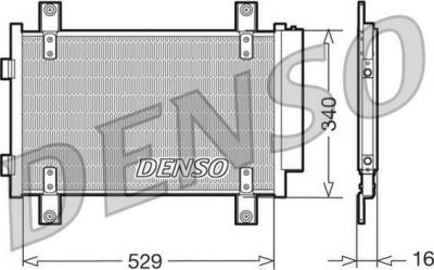 DENSO Конденсор FIAT - CITROEN - PEUGEOT with sealed DFD (1347842080, DCN09049)