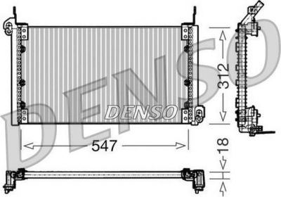 Denso DCN09080 конденсатор, кондиционер на FIAT BRAVA (182)