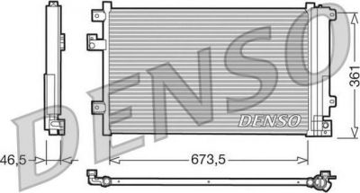 Denso DCN09084 конденсатор, кондиционер на FIAT MULTIPLA (186)