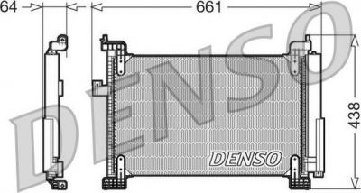 Denso DCN09085 конденсатор, кондиционер на FIAT MULTIPLA (186)