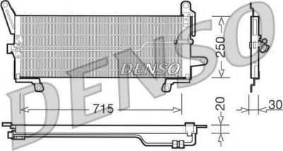 Denso DCN09097 конденсатор, кондиционер на FIAT PUNTO (176)