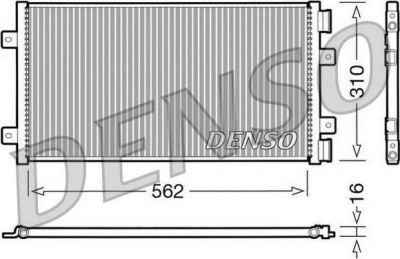 Denso DCN09101 конденсатор, кондиционер на FIAT PUNTO (188)