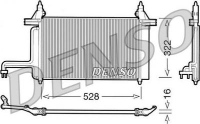 DENSO Радиатор кондиционера FIAT Stilo 10.01- (46745840, DCN09130)