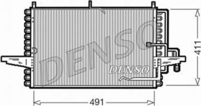 Denso DCN10002 конденсатор, кондиционер на FORD SIERRA Наклонная задняя часть (GBC, GBG)