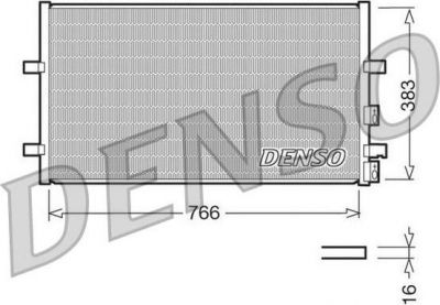 DENSO Радиатор кондиционера (конденсор) (DCN10009)