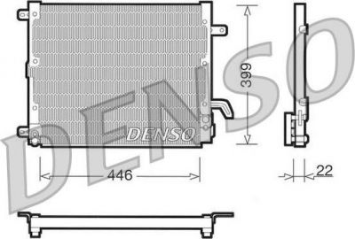 Denso DCN13002 конденсатор, кондиционер на LANCIA KAPPA (838A)