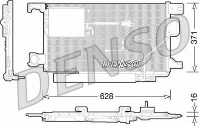 Denso DCN17024 конденсатор, кондиционер на MERCEDES-BENZ C-CLASS (W203)