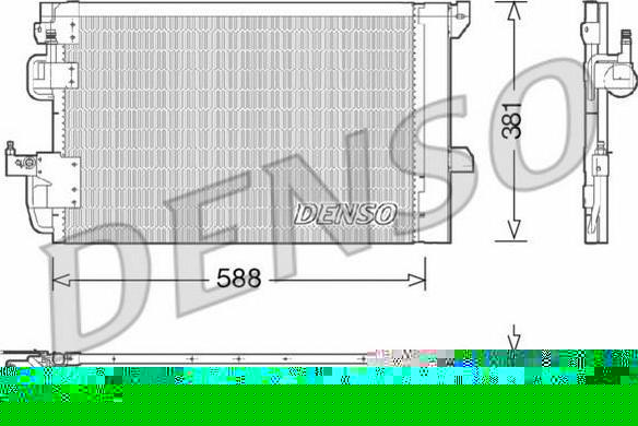 Denso DCN20007 конденсатор, кондиционер на OPEL ASTRA G универсал (F35_)