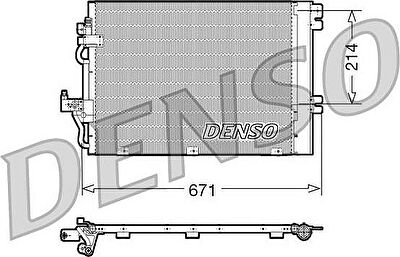 DENSO Конденсор OPEL Astra H - Zafira II (1850096, DCN20009)