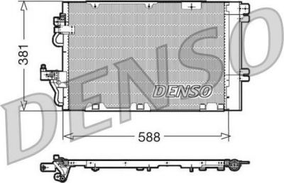 DENSO Конденсор OPEL Astra H - Zafira II (1850098, DCN20010)