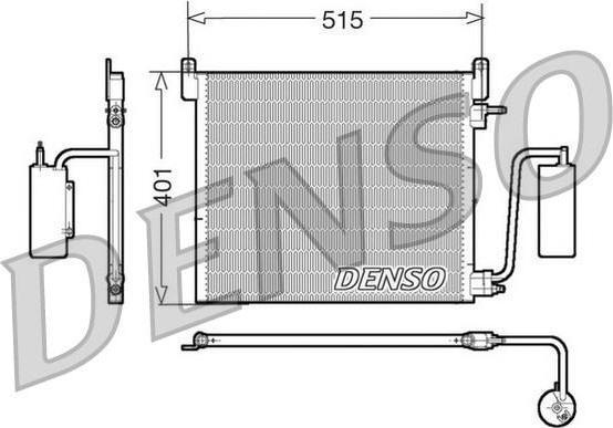 DENSO Конденсор OPEL Signum - Signum B - Vectra C (1850084, DCN20033)