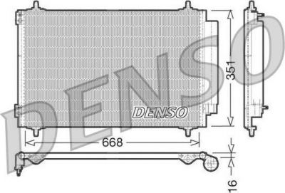 DENSO Радиатор кондиционера (конденсор) (DCN21017)