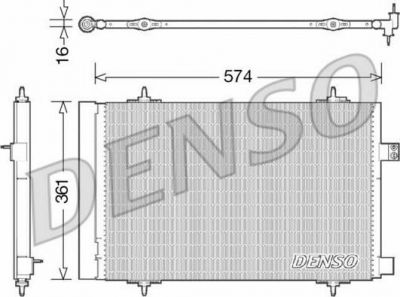 Denso DCN21019 конденсатор, кондиционер на PEUGEOT 508