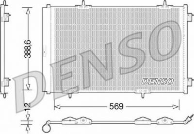 Denso DCN21030 конденсатор, кондиционер на PEUGEOT 301